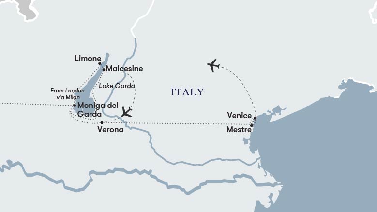 Lake Garda To Venice Lagoon Tour Map 2025