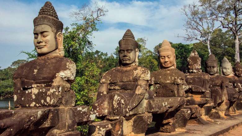 Angkor Thom Gate Guardians Cambodia