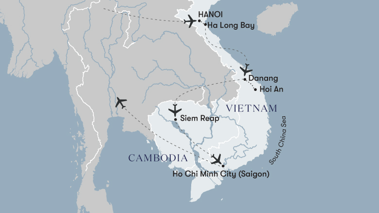 Highlights Of Vietnam And Cambodia Map 2025