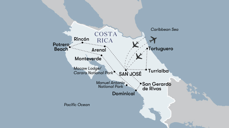 Grand Tour Of Costa Rica Map 2024