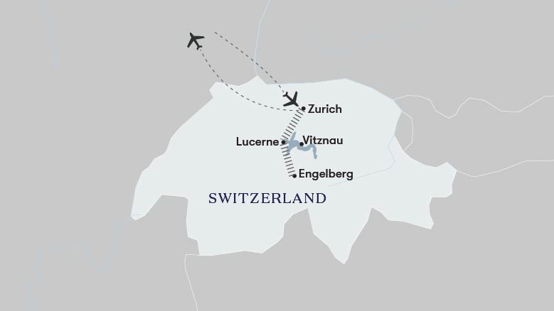 Lake Lucerne & Majestic Mountains Map