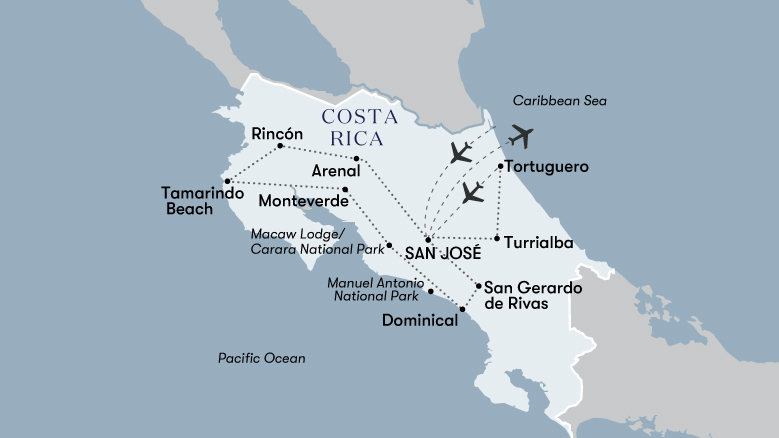 Grand Tour Of Costa Rica Map 2025