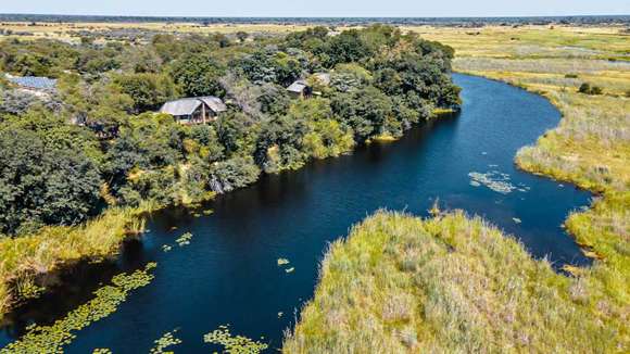 Namushasha River Lodge, Kongola, Namibia, Aerial View